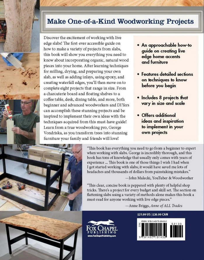 Woodworker's Guide To Live Edge Slabs: Transforming Trees Into Tables, Benches, Cutting Boards, And - Image 4