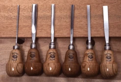 Set Of 6 Palm Handled Carving Tools By Two Cherries