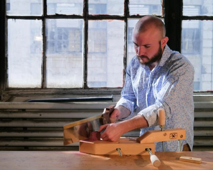 Engineered Garments - Round Collar Shirt - Blue Floral Print - Image 4