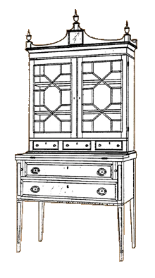 Sheraton Secretary-Bookcase