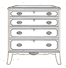 1740 Hepplewhite Chest Of Drawers