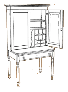 Country Desk-Bookcase