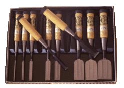 Iyoroi Blue Steel Umeki-Oire Nomi Cabinet Makers' Chisels