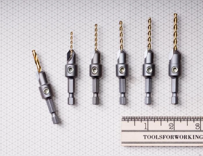(TCT) Tungsten Carbide-Tipped Gold Screw Countersinks By Make It Snappy - Made In USA